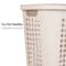 Mind Reader 50L Tapered Laundry Hamper with Swiss Cross Cut-Outs, Ivory